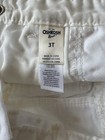 Girls OshKosh B'gosh White Overalls With Gold Stars Toddler 3T Excellent — photo 7