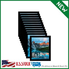12 Pack Black 8x10 Picture Frames Set for Wall Mounting or Tabletop
