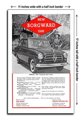 1955 Borgward Isabella 1500 6 Passenger Sport Coupe - 11x17 Poster