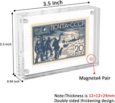 2.5x3.5 inch Acrylic Picture Frame 2 Pack, Clear Freestanding Desktop Double ...