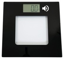 Talking Digital Scale Extra Wide Glass - Accurate Visual  Voice Display Scal...