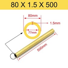 Image of Brass Tubes ROUND PIPE Cu 62% OD 2mm 3mm 4mm 5mm 6mm 7mm 8mm 9mm 10mm To 90mm