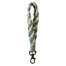 XGALBLA Soft Macrame Keychain Boho Handmade Wristlet Style 2- Pea Green