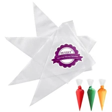 Thickened 100pcs/set Disposable Pastry Bag Icing Piping Bag Cake Cupcake Deco...