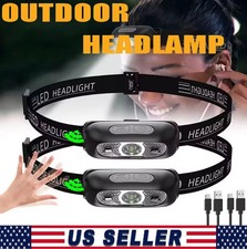 Rechargeable LED Headlamp USB Flashlight Waterproof Head Lamp Torch For Camping