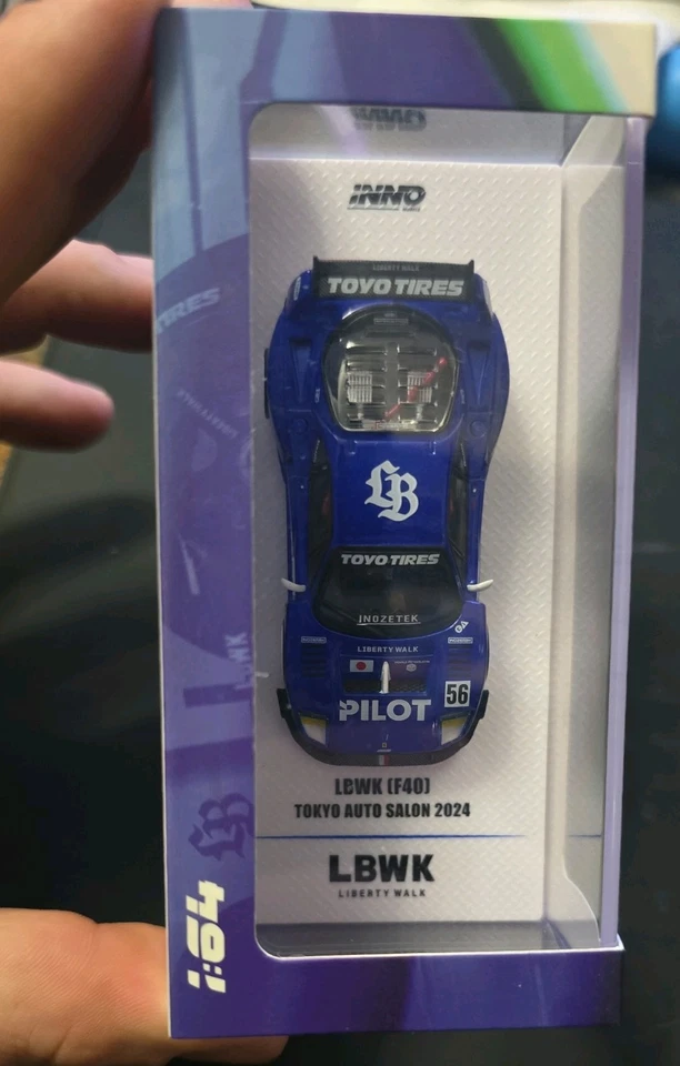 1/64 INNO64 Ferrari F40 LBWK Widbody Tokyo Auto Salon 2024 IN64-LWBKF40-TAS24 - Image 3 of 4