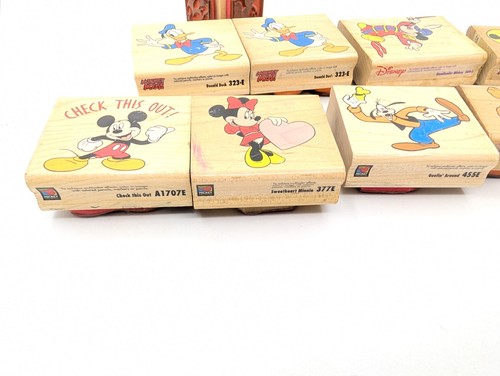 Vintage Rubber Stamp Lot Disney Mickey Minnie Goofy Pluto Rubber Slot - Picture 6 of 9