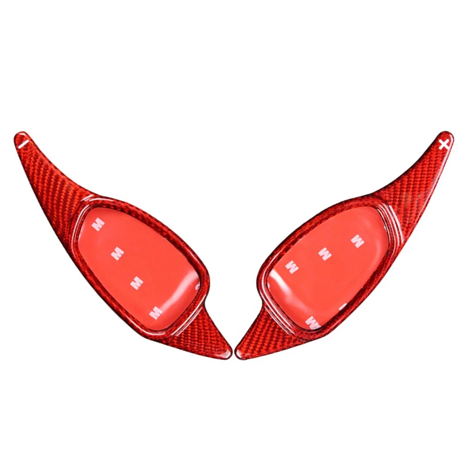 Steering Wheel Shift Paddle For Audi A5 S3 S4 S5 S6 SQ5 RS3 RS4 Carbon Fiber Red - Image 4 of 4