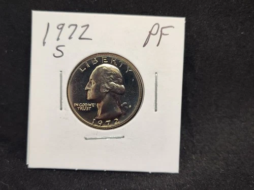1972-S Washington Quarter Proof — photo from the most recent tracked eBay sale