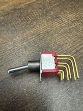 C K DPDT Toggle Switch 2 Position ON/ON 7201 Series Red 0.4A 20V