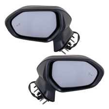 Side Mirror Pair Heated Paintable Power Glass for Toyota Camry 2018-2022