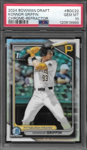 2024 Bowman Draft Konnor Griffin Bowman 1st RC Chrome Refractor PSA 10