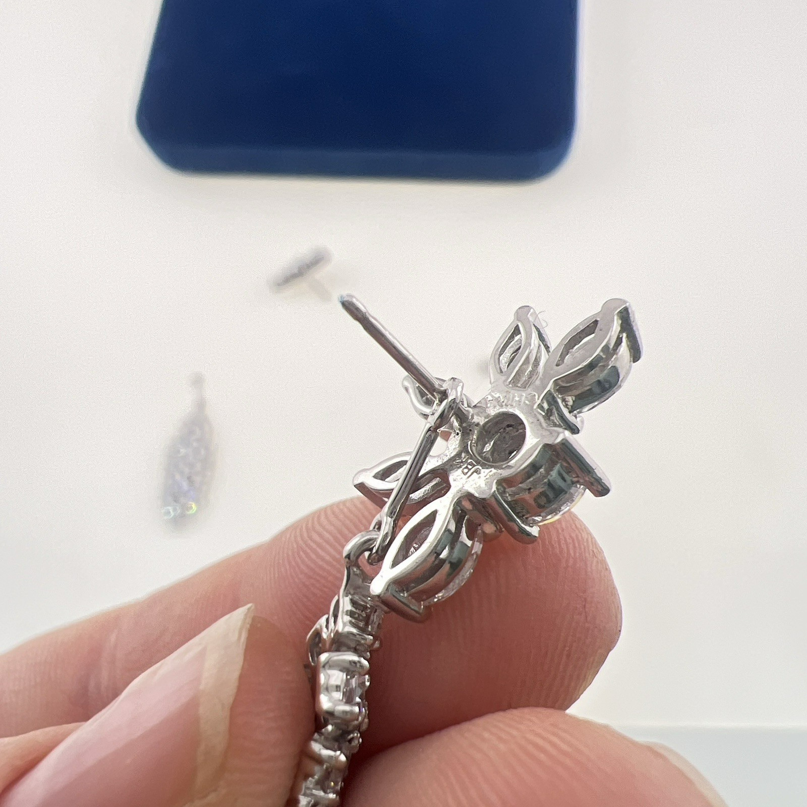 Camrose & Kross JBK Earrings Interchangeable Clear Rhinestone Crystal Cocktail