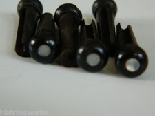 Acoustic Guitar Bridge Pins 2 SETS 12 Ebony W/ M.O.P. DOT New Ship Free US 