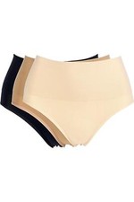 Yummie 3-pack Sage Seamless Shaping Brief Black/Nude/Almond