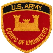 Army Corps of Engineers Patch ( 2 3/4" Wide x 3" High ) P856