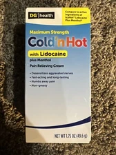 Cold N Hot Pain Relieving Cream- Maximum Strength With Lido. Plus Menthol- NEW