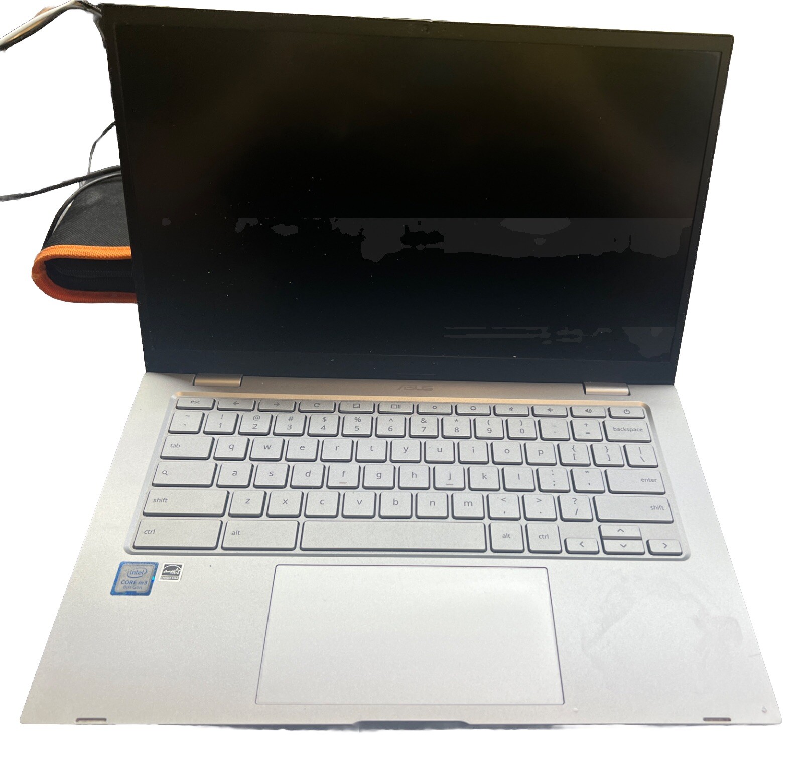 ASUS Chromebook 32GB Intel M38th Silver Screen Working or For Parts-image