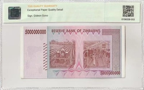 TQG - ZIMBABWE 5 BILLION DOLLAR, AA/2008, P-84, 65 EPQ GEM - UNCIRCULATED - Picture 2 of 5