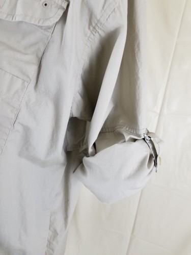 Columbia Mens Shirt PFG Fishing Light Weight Convertible Sleeves Beige XXL - Picture 9 of 10