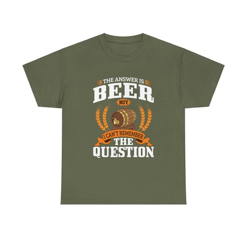 Camiseta Beer Drinking Cerveza Unisex Algodón Pesado 'La Pregunta' - Imagen 35 de 90