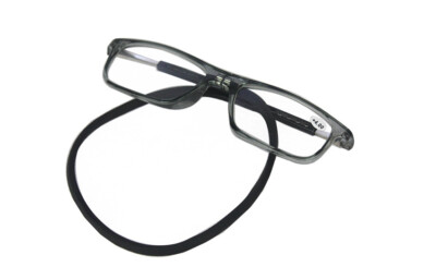 Click Magnetic Connect Reading Glasses Folding Neck Hang Soft Rope for Reader