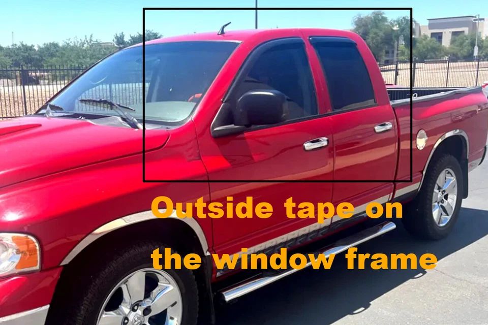 Fit 2002-2009 Ram 1500 2500 Quad Cab Smoke Window Visor Sun Vent Rain Wind Guard Foto 3 de 4