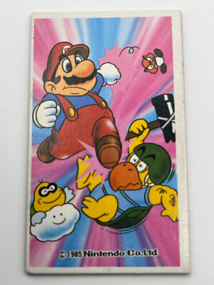 Mario Lakitu Kuriboh Super Mario Menko Card Nintendo 1985 Japanese