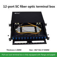 12-port SC thickened drawing rack type fiber optic terminal box flange pigtail