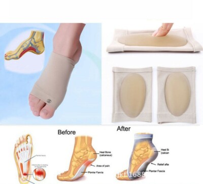 GEL ARCH Support Plantar Fasciitis Sleeve Cushion Foot Pain Heel