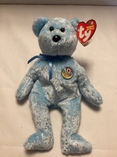 TY Beanie Baby - DECADE the Bear (Light Blue Version) (8.5 inch)