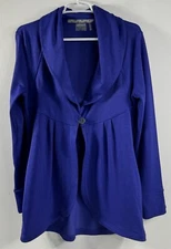 Athleta Wayside Cardigan Jacket Purple Stretch Long Sleeve Pockets  Layering M