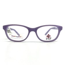 Indi KG 8003 PU Kids Eyeglasses Frames Purple rectangle opticals 46-15-135 a2
