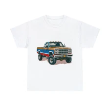 Vintage Style T Shirt 80s Lifted Square Body Truck Tee Americana Classic Retro