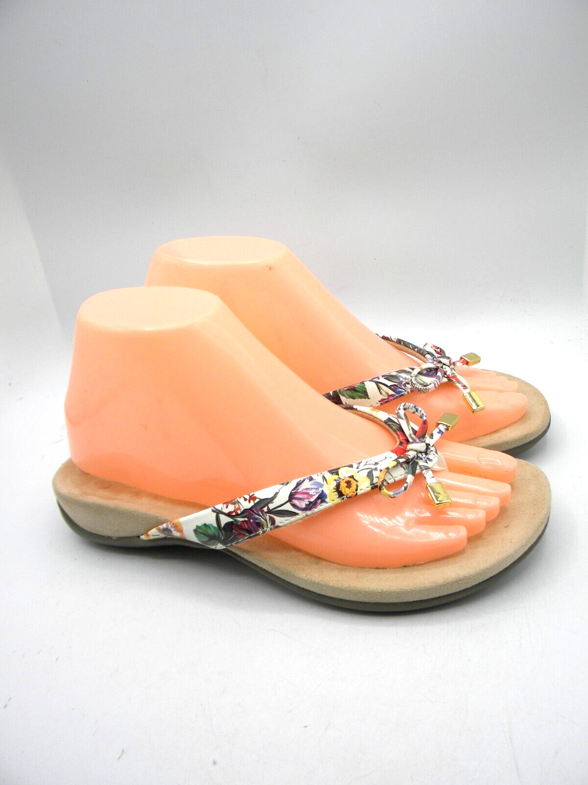 VIONIC Bella Multicolor Leather Slide Flat Thong … - image 2