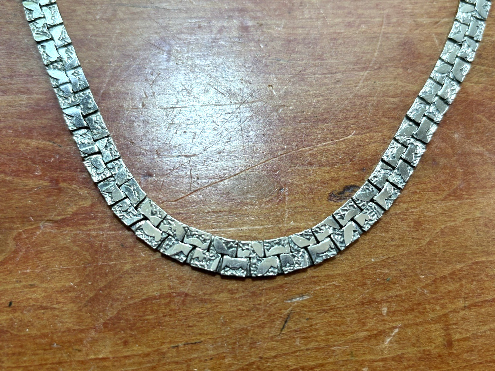 20” SOLID Sterling Silver .925 Textured  Necklace… - image 2