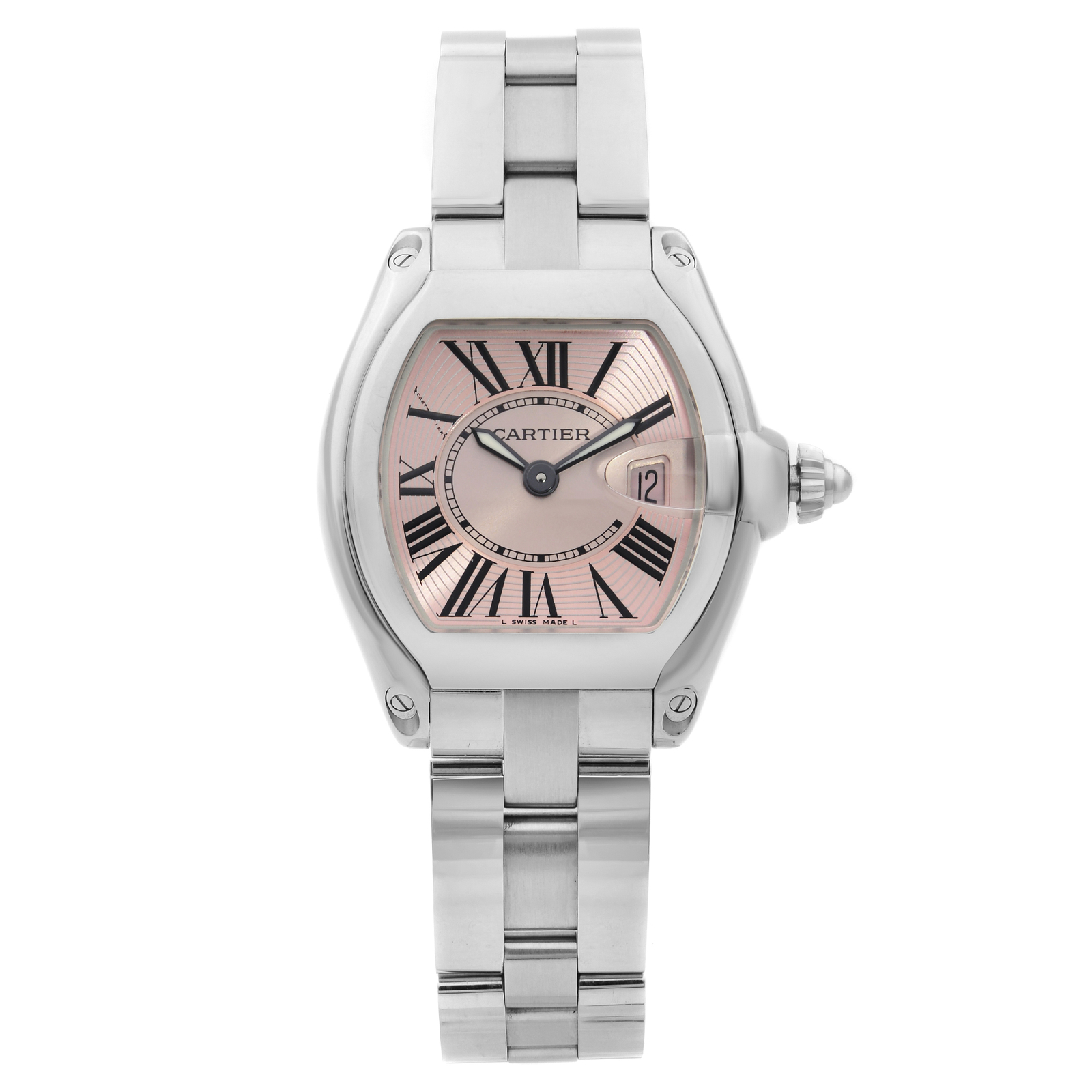cartier roadster pink ladies watch