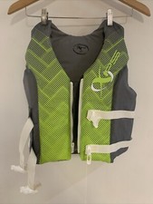 XPS US Coast Guard Approved Life Jacket Vest, Green On Grey Gray. Clean EUC 