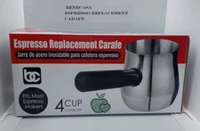 Bene Casa 4-Cup Espresso Replacement Carafe-Jarra de Acero inoxidable p/cafetera
