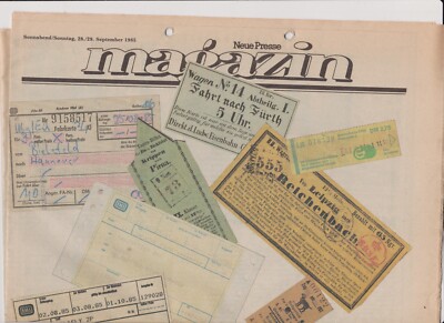 Winter timetable 1985-6 departure/arrival of trains in Hanover central station. newspaper insert