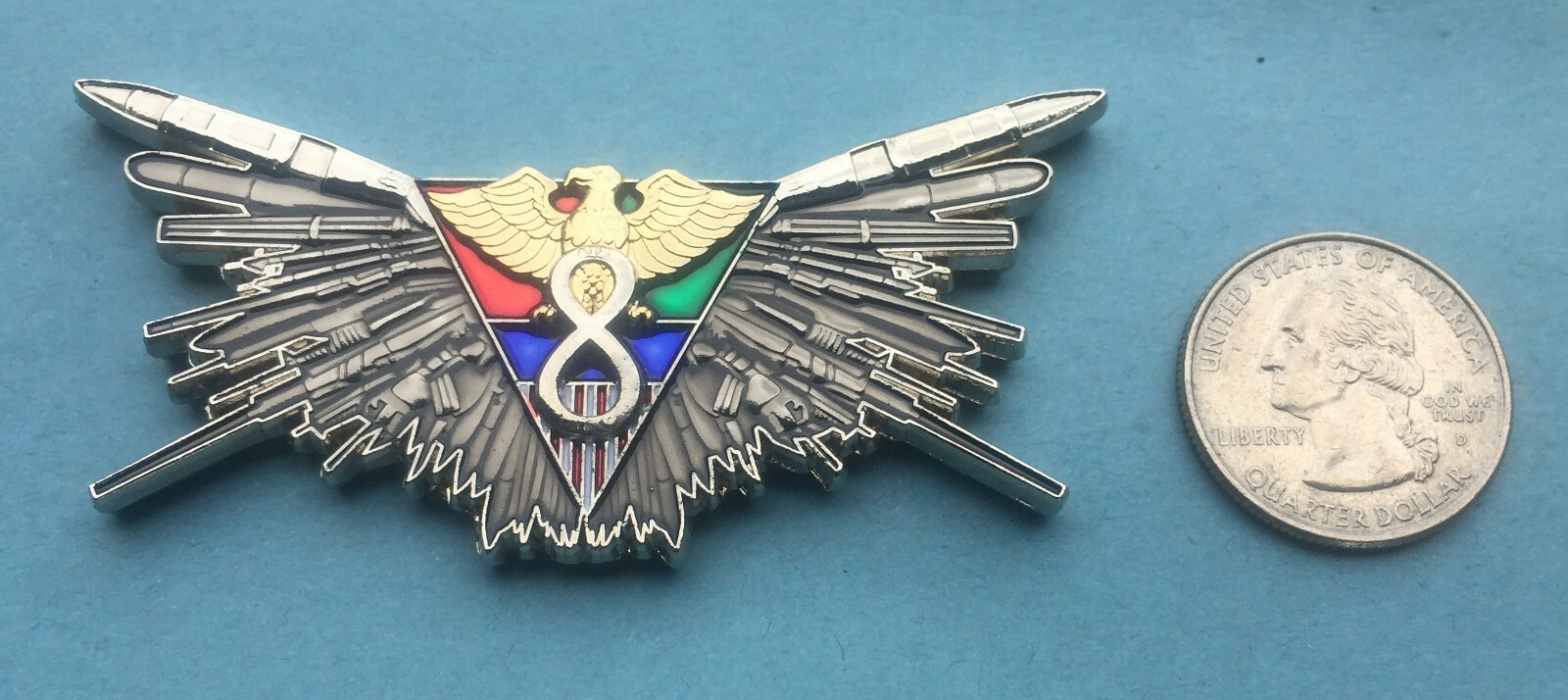 US NAVY CHALLENGE COIN - CARRIER AIR WING 8 (CVW-8) CHIEF CPO