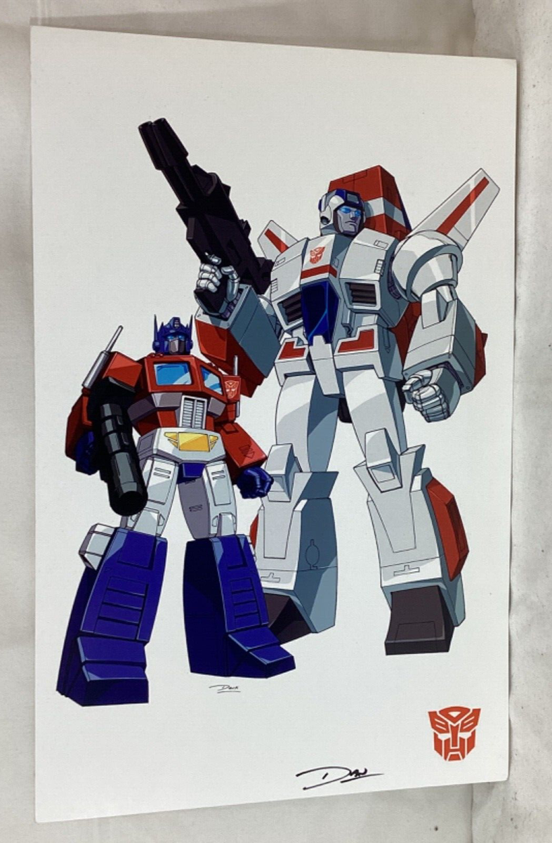 G1 Transformers Autobots Optimus Prime & Jetfire Poster