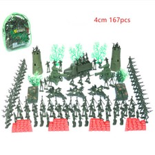 167Pcs Playset Plastic Toy Soldier Army Men Kids Military Play Set Game Gifts