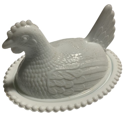 DUGAN GLASS DAISY＆PLUMEホワイトオパルセント　ガラス皿 DUGAN GLASS DAISY＆PLUMEホワイトオパルセント ガラス皿 Dugan Glass