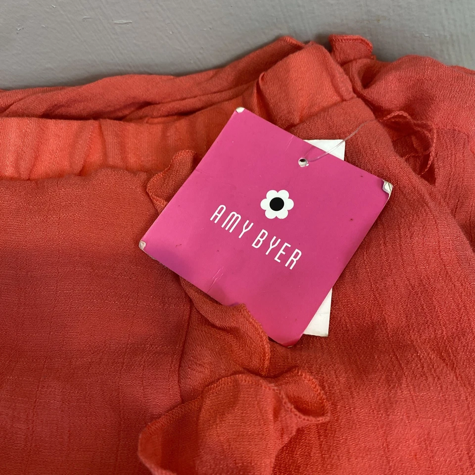 NWT Lot of 2 Amy Byer Coral High Low Flowy Girl's Skirts Size L 14 - Image 4 of 4