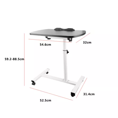 Height Adjustable Mobile Over Bed Table Hospital Overbed Aid Chair Laptop Tray - Picture 12 of 15