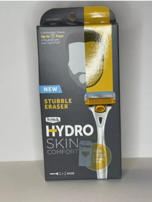 Schick HYDRO Skin Comfort Stubble Eraser Men s Razor Blade W/ 2 Razor Cartridges