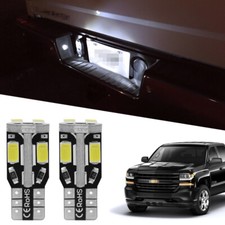 2pcs Bright White License Plate Light Led Bulb For Chevrolet Silverado 1999-2022