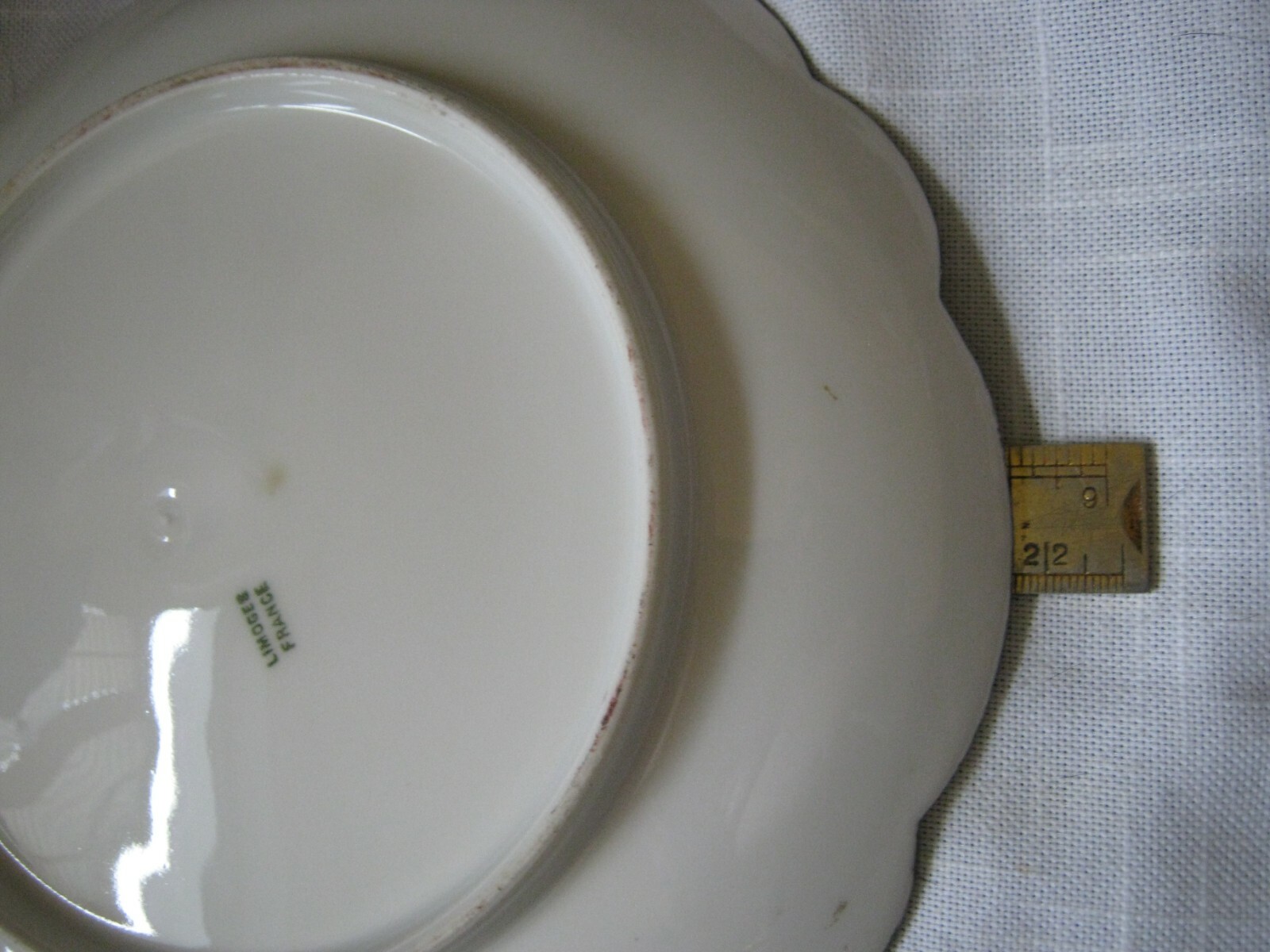 Limoges France Green Mark circa 1900 Hand Decorated 8.5" Plate BLUE