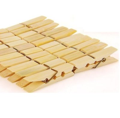 50-Pack Wooden Clothespins – Large Spring Clips For Laundry, Crafts & More